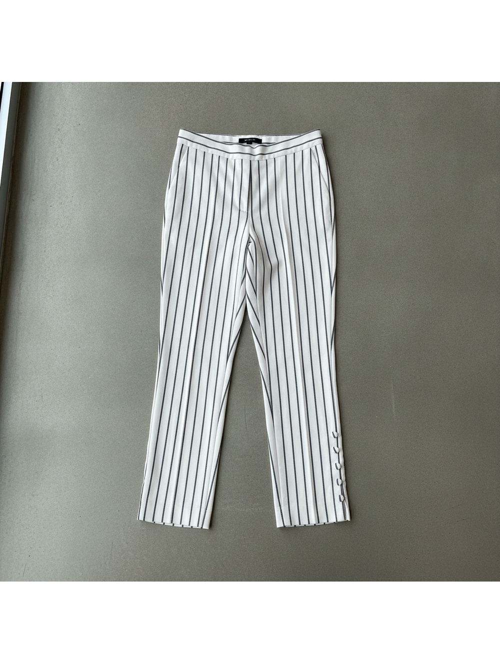Anthropologie Slim Striped Pants White 0 Women